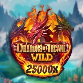 Dragons of Arcane Wild logo by Foxium at Priced Up Casino